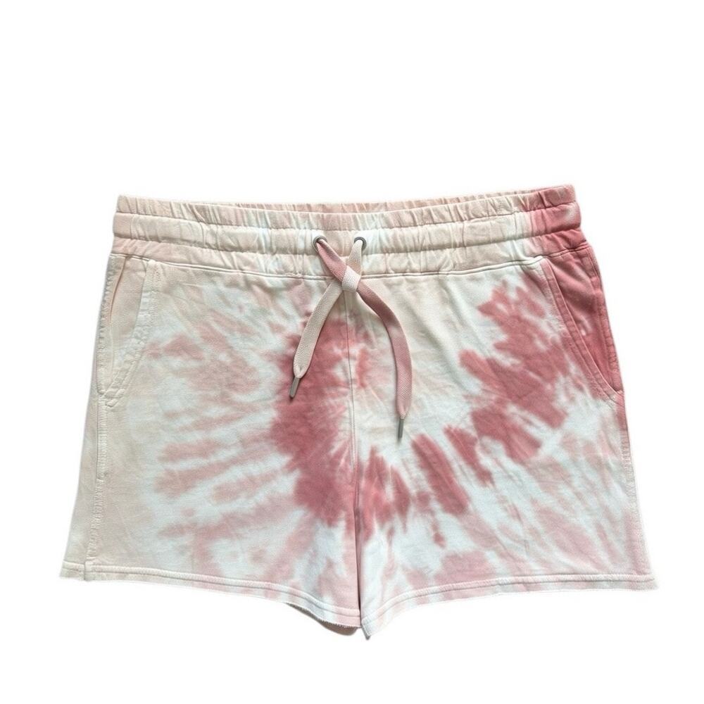 C&C California Sz M Cotton Rayon Tie-dye Shorts Elastic Tie Waist Pockets | NWT